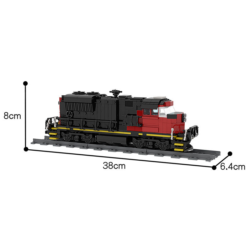 Fracht Zug Bausteine MOC-47989 Fracht Zug-EMD SD70M-2 CN Zug