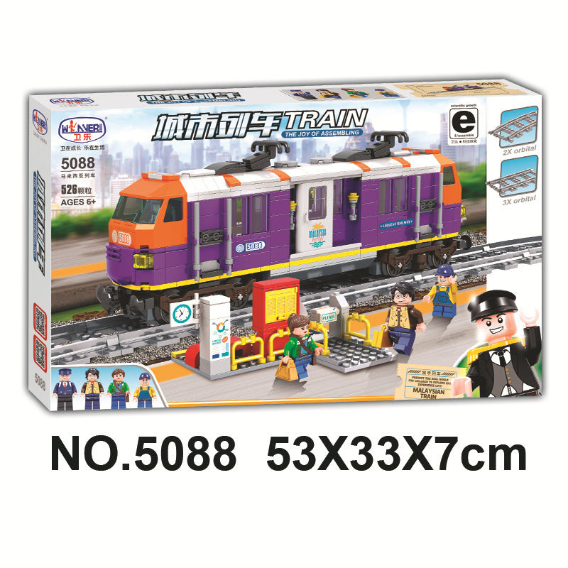 DIY Self-assembled Building Blocks Train Train Toy