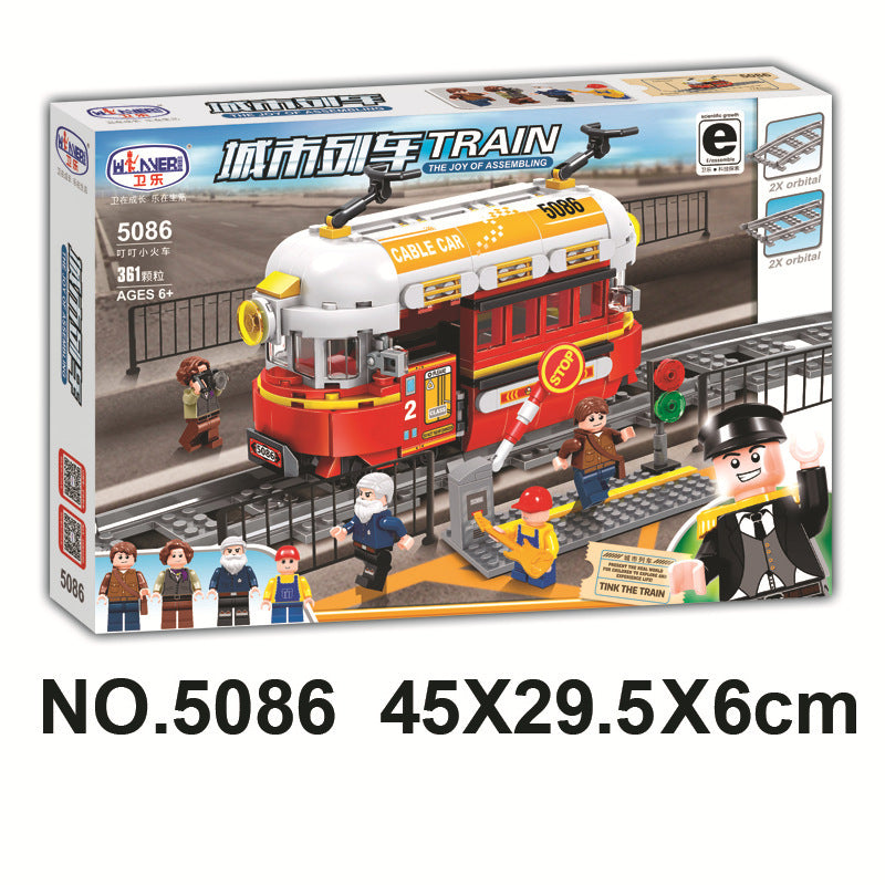 DIY Self-assembled Building Blocks Train Train Toy