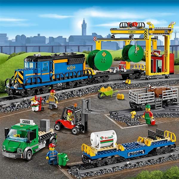 Cargo Zug Eisenbahn puzzle plug toy