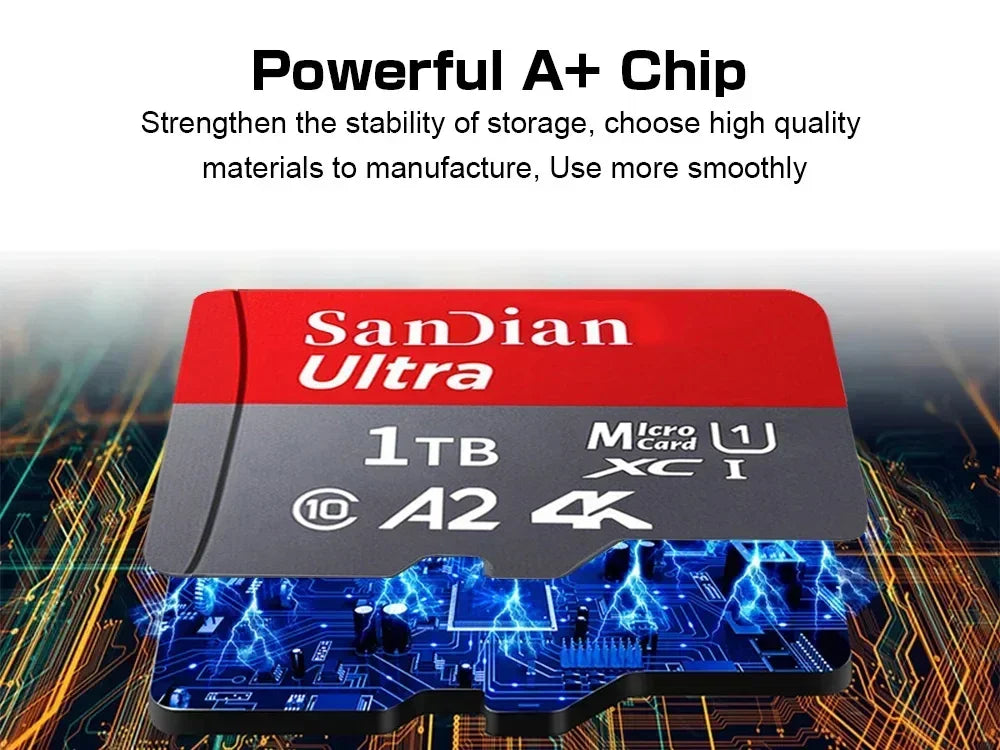 High Speed SD Card 1TB Original Micro TF/SD Card 512GB Large Capacity Memory Card 256GB Mini Flash Card for Phone/PC/Desktop/Mac