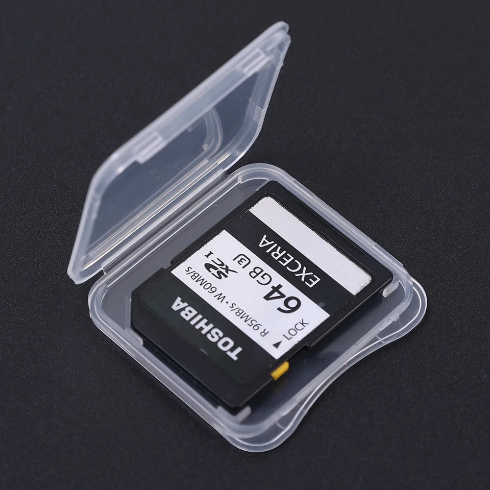 1/10Pcs Transparent Storage Boxes SD Memory Card Case Clear Plastic Case Holder Protector Prevent Dirt Memory Card Storage Boxes