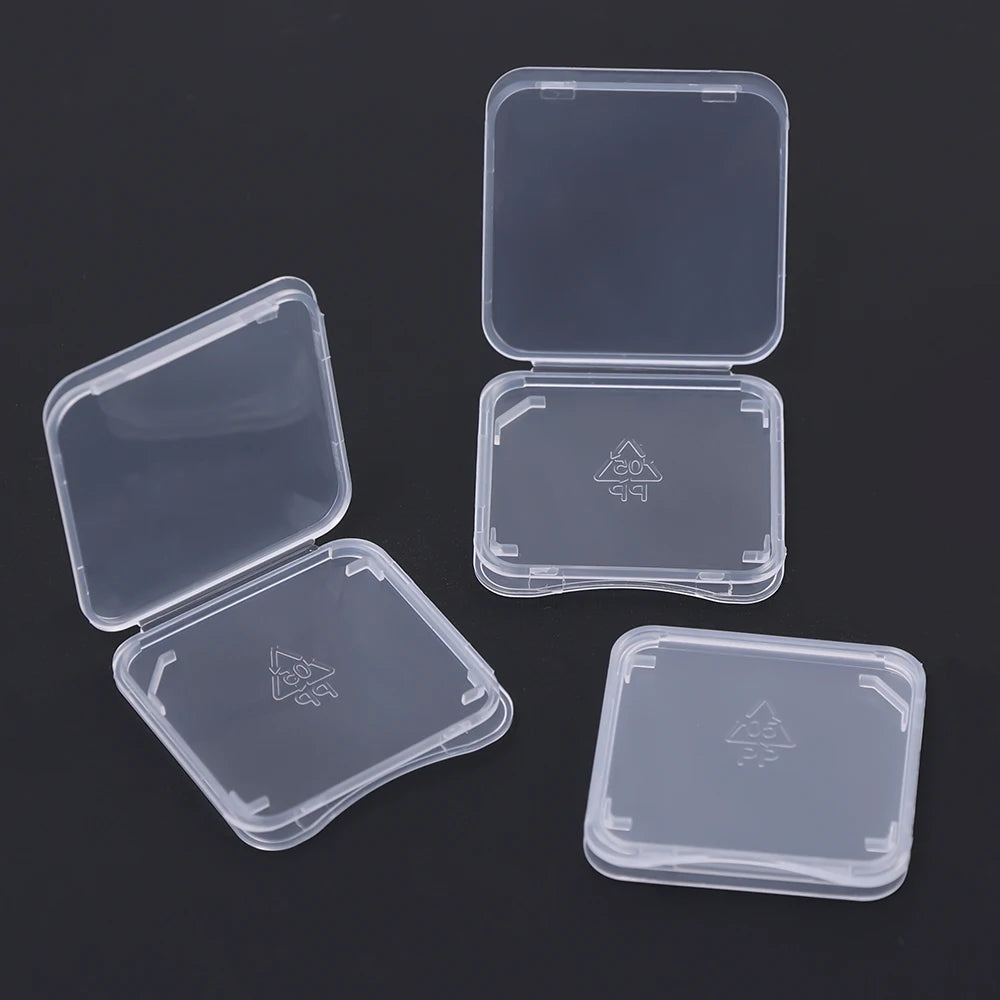 1/10Pcs Transparent Storage Boxes SD Memory Card Case Clear Plastic Case Holder Protector Prevent Dirt Memory Card Storage Boxes