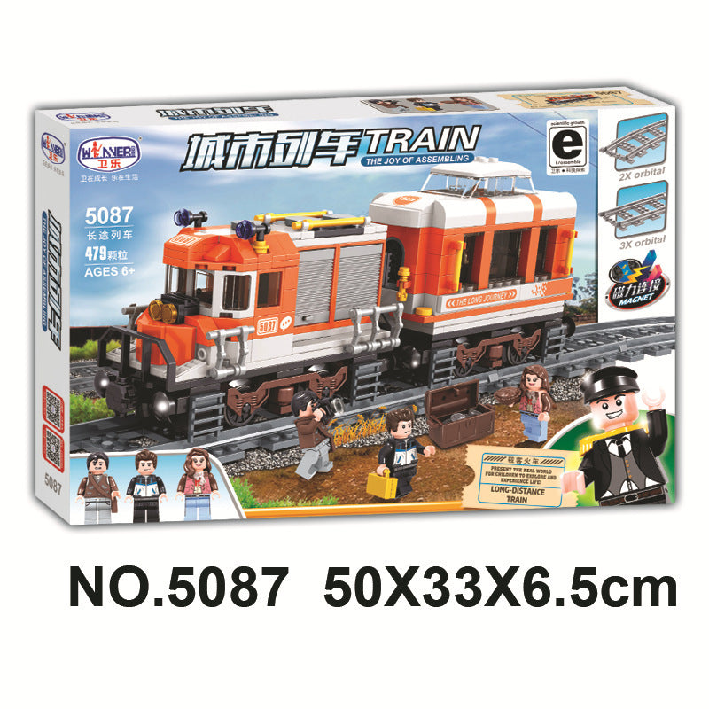 DIY Self-assembled Building Blocks Train Train Toy