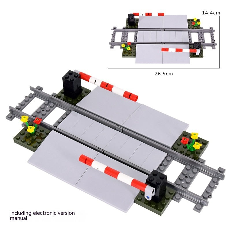 City Series Train Rail Aisle Track Lift Rod zusammen gebaut Baustein Spielzeug