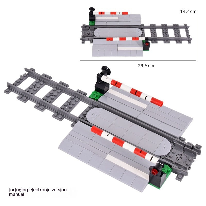 City Series Train Rail Aisle Track Lift Rod zusammen gebaut Baustein Spielzeug